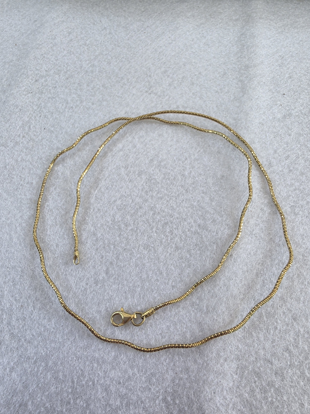 Italian Sterling Silver Gold-Plated Wavy Snake Chain Necklace